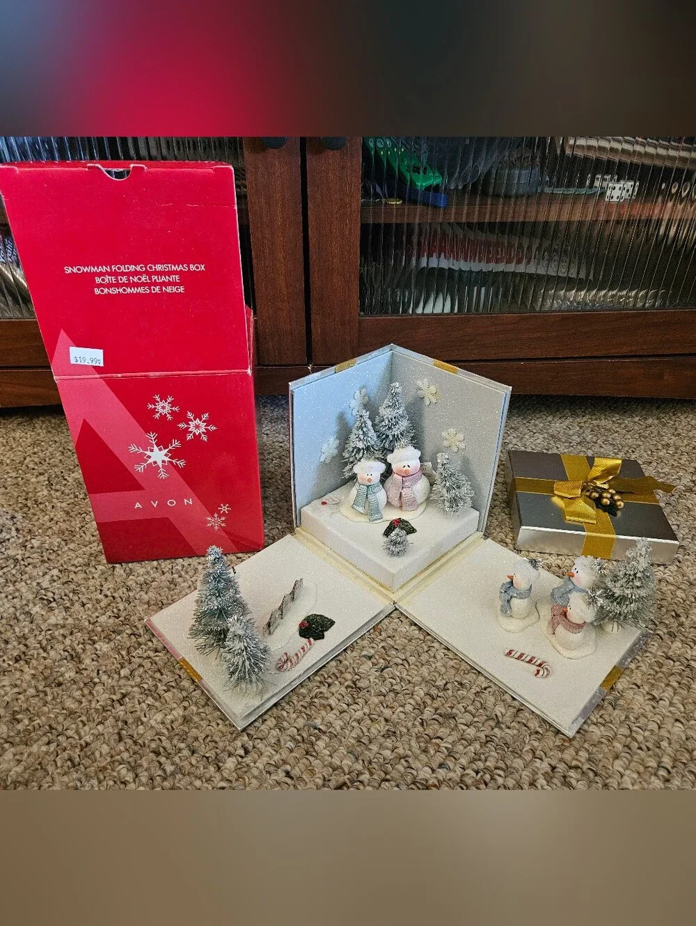 Avon 2007 Snowman Folding Christmas Box